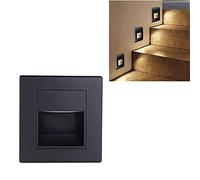 TOWEBOORY 3 PCS Segnapasso LED, Applique LED da Incasso per Scale Faretto da Incasso per Scale Luce Scale LED 3000 K Luce Scala Quadrata, Illuminazione a Parete per Corridoio, Scale, Camera da Letto