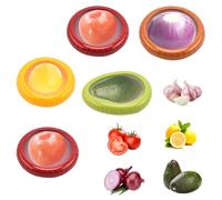 TOWEBOORY 5 Pezzi Contenitori per Alimenti in Silicone Riutilizzabili, Fresh Food Container Scatola per Frutta e Verdura Salva Avocado e Contenitore per Pomodori, per Avocado, Mele, Cipolle