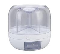 TOWEBOORY Distributeur de Riz, Dispenser per Riso Rotante a 360° Dispenser per Alimenti Secchi 6 Griglie Dispenser di Cereali in PP Rotante con Coperchio Rimovibile per Tutti I Fagioli, Orzo(5kg)