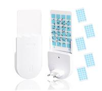 TOWEBOORY Trappola per Mosche da Interni, Presa Antizanzare Trappola per Mosche Interno Esterno Ammazza Zanzare Elettrico con 1 Base a Spina 5 Piastre di Ricambio (Lampada Antizanzare)