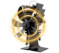 TOWEBOORY Ventola per Stufa a Legna, Attrezzi per Camino con 7 Foglie, Ventilatore Oscillante per Camino, Ventola da Caminod Silenzioso, per Stufa a Pellet, Stufa a Legna