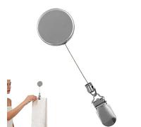 Towel Clips For Kitchen - 23.62 Inches Iron Retractable Holder | Self Adhesive Wall Mount Clip, Automatic Rebound Towel Grip, Kitchen Insulation Pad Holder, Bathroom Dorm RV Apartment Space Saving Org