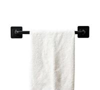 Towel Rack Bathroom - 13 Inch Suction Cup Matte Black Holder, No Drill Towels Bar, Strong Wall Mounted Bathroom Organizer, Waterproof Towel Hanger | Space Saving Rack for shower toilet cabinet RV apar