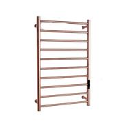 towel warmer, Scaldasalviette elettrico da bagno color oro/oro rosa. Scaldasalviette in acciaio inox 304. Cavi nascosti/a vista. Scaldasalviette.,for Bathroom, Built-in Timer(ROSE G-HI-A_US_220V)
