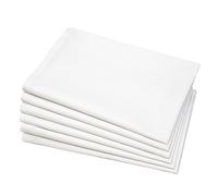 TowelsRus, strofinacci in cotone tinta unita, 100% cotone, ideali per la stampa a trasferimento, la lucidatura e l'uso in cucina, confezione da 6, colore: bianco