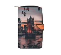 Tower Bridge The Sunset London England UK - Portafoglio lungo da donna in pelle PU, organizer per ufficio e viaggio