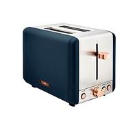 Tower Cavaletto 850W 2 Slice Stainless Steel Toaster-Blue/Rose Gold Tostapane, Multicolore, Unico