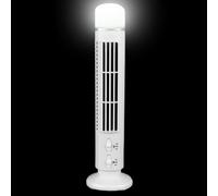 Tower Fan - Quiet 2-Speed USB/Batterys Bedroom Fan With Night Lights