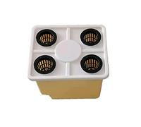 Tower Garden, 1pc Coltivazione fuori suolo Botti olandesi Serre Verdura Frutta Piantare Botti di plastica Giardino Idroponico Accessori fai da te(4Holes-Yellow)