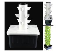 Tower Garden, Balcone fai-da-te di coltivazione idroponica Tazze di colonizzazione staccabili in PP Giardino domestico Fattoria Serra Fioriere verticali a torre(3-layers-Small base)