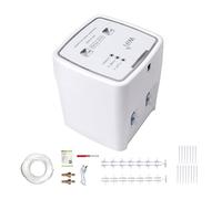 Tower Garden, Dispositivo di irrigazione intellinte Doppia pompa di irrigazione a goccia automatico temporizzato Controller APP remoto Terrazza da giardino in vaso(White 15 Pots)