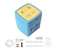 Tower Garden, Dispositivo di irrigazione intellinte Doppia pompa di irrigazione a goccia automatico temporizzato Controller APP remoto Terrazza da giardino in vaso(Blue 15 Pots)