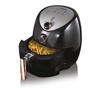 Tower T17021RG Friggitrice ad Aria Formato Famiglia a Circolazione Rapida dell'Aria, Friggitrice Aria con Timer 60 Minuti, Friggitrice ad Aria 4 Litri e 3, Air Fryer da 1500W, Nero e Oro Rosa