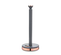 Tower T826133GRY Cavaletto Portarotolo da cucina con morbida sottolineatura, grigio e oro rosa