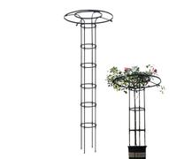 Tower Trellis - Garden Trellis For Climbing Plants | Metal Plant Support Tower Obelisk 90cm 120cm 150cm 180cm 210cm | PP Coated Steel Vertical Flower Stand For Vine Roses Potted Plants