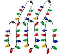 Towinle 5 pezzi Christmas Fairy Lights per collane Christmas Necklace Fairy Lights Gioielli per il mercatino di Natale o Christmas Fairies per i fan di vetro alce (5 pack)