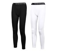 Towintec Bambini Giovani Ragazzi Pantaloni a Compressione Leggings Pantaloncini Stretti per Lo Sportivi Giovanile Traspirante Mutande per Calcio Hockey Basket Calcio Caldi Strato di Base Termico