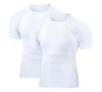 Towintec Maglietta a Compressione da Uomo, Allenamento Sport Maniche Corte Cool Dry Traspirante Asciugatura Rapida Maglia a Manica Corta per Correre Jogging Fitness Palestra