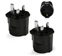Towkom Adattatore Presa Inglese - 2 pezzi Adattatore Presa Inglese a Spina Italiana, Adattatore Spina Inglese 3250W con fusibile da 13A, Adattatore UK per Regno Unito, Irlanda, Dubai, Maldive (Tipo G)