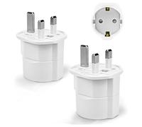 Towkom Adattatore Presa Inglese,2 pezzi Adattatore Presa Inglese a Spina Italiana,Adattatore Spina Inglese 3250W con fusibile da 13A,Adattatore UK per Gran Bretagna,Qatar,Irlanda,Gambia (Tipo G)