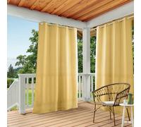 TOWN & COUNTRY BASICS Cabana Solid GT Coppia di Tende a Pannello con Occhielli per filtrare la Luce, Poliestere, Prendisole Giallo, W 54" x L 96" (1 Panels), 2 unità