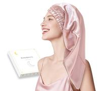 townssilk Cuffia di seta per dormire, 100% 22 Momme seta di gelso da donna, lussuosa, traspirante, si adatta in modo sicuro durante la notte e senza pressione, ideale per capelli lunghi e ricci