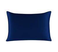townssilk Federa per cuscino in seta, 100% 19 mm, pura seta di gelso, su entrambi i lati, per la salute dei capelli, federa in seta, cerniera nascosta, 1 pezzo, 50 x 65 cm, blu navy
