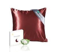 townssilk, Federa per cuscino in seta 65x65cm - 100% seta di gelso, 19mm, in seta su entrambi i lati, Certificata Oeko-TEX i qualità 6A, con cerniera, 1 pezzo, colore: Claret
