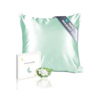 townssilk Federa seta cuscino,100% naturale seta di gelso 19momme,doppia faccia,benefica per capelli e pelle,ipoallergenica,cerniera nascosta,1 pz,65x65cm,Lightgreen