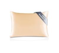 townssilk Federa seta cuscino,100% naturale seta di gelso 19momme,doppia faccia,benefica per capelli e pelle,ipoallergenica,cerniera nascosta,1 pz,50x70cm,Oro champagne