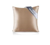 townssilk Federa seta cuscino,100% naturale seta di gelso 19momme,doppia faccia,benefica per capelli e pelle,ipoallergenica,cerniera nascosta,1 pz,50x50cm,Lightbronze