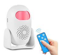 TOWODE Allarme Sensore di Movimento Rilevatore di Movimento Wireless PIR con Telecomando, Allarme Porta di Benvenuto con 24 Voci 4 Livelli di Volume (1 Sensore di Movimento, 1 Telecomando)