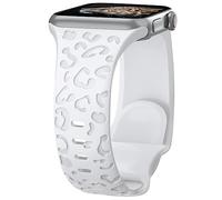Towsnails Compatibile con Bracciale Apple Watch, Serie 38mm,40mm,41mm,42mm, 4mm,45mm,banda in silicone morbido, motivo leopardato, bracciali di ricambio per iWatch Serie8/7/6/5/4/3/2/1/SE/Series2