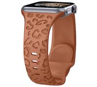 Towsnails Compatibile con Bracciale Apple Watch, Serie 38mm,40mm,41mm,42mm, 4mm,45mm,banda in silicone morbido, motivo leopardato, bracciali di ricambio per iWatch Serie8/7/6/5/4/3/2/1/SE/Series2