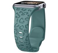 Towsnails Compatibile con Bracciale Apple Watch, Serie 38mm,40mm,41mm,42mm, 4mm,45mm,banda in silicone morbido, motivo leopardato, bracciali di ricambio per iWatch Serie8/7/6/5/4/3/2/1/SE/Series2