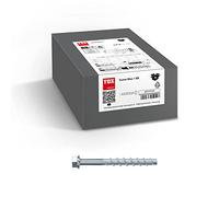 TOX Ancoraggio a vite Sumo Max 1 KB A4 8x80 mm, testa esagonale, acciaio inox A4, per diverse profondità di installazione, approvato dalle autorità edilizie per carichi pesanti, 50 pezzi, 041171231