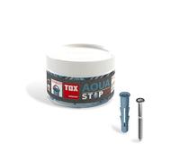 TOX Aqua Stop Pro, ancoraggio sigillante multiuso 8/50 per fissaggi su pareti e pavimenti piastrellati, in plastica speciale HDPE, con vite 6x70 mm, 014271021