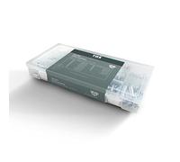 Tox Assortimento di Molle con Molle di Trazione e Compressione in Acciaio Zincato, 20 Misure in Scatola di Trasporto Trasparente, ⌀ 4,0-9,5 Mm, Lunghezza 10-79,5Mm, Versatile, 200 Pezzi, 09490207