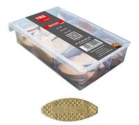 TOX assortimento di tasselli piatti Biscuit Wood dimensioni P0, P10, P20 in legno di faggio per il fissaggio stabile di componenti in legno, composto da 3 misure, 094900200