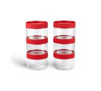 TOX Barattolo Rotondo da 250 ml con Robusto Tappo a Vite, in Plastica, Pet, Versatile per l'Uso in Officina, Ufficio e Hobby, 6 Pezzi, 094900905