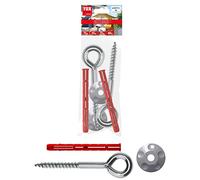 TOX Bizeps Sun fissaggio vela solare, ancoraggio ad espansione per mattoni forati (Poroton) e calcestruzzo cellulare (Ytong), 12x90 mm, con vite ad occhiello, 009601151