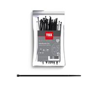 TOX Cable tie Clip, Black, UV-Resistant, for Universal use Indoors and Outdoors,
