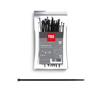 TOX Cable tie Clip, Black, UV-Resistant, for Universal use Indoors and Outdoors,