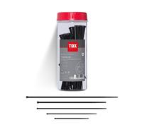 TOX Cable tie Set Clip, 500 Pieces, Black, UV-Resistant, universally Applicable