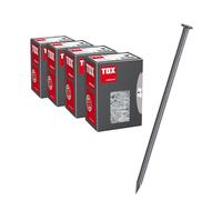 TOX Chiodi 4 Misure con Testa Svasata, Set per semplici Giunti in Legno e superfici Piane-2,0x40 / 2,2x50 / 2,5x60 / 3,1x70 mm-Acciaio Lucido, 400 g ciascuno in Scatola, 063909005