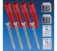 TOX Fissaggio Specchio Supporto Specchio Incl. Tassello & Viti Spiegelklammer
