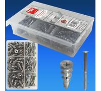TOX Indoor Plus Sortiment Gipskartondübel Set 180tlg Viti Piatto 50 mm 4,5 mm