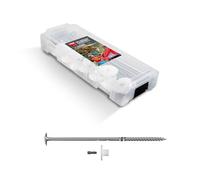 TOX L-BOXX Micro Set di viti per tende da campeggio 8x220 mm (10 pezzi) + rondelle e 1x punta TX40, viti lunghe per un fissaggio particolarmente robusto delle tende, L-BOXX, 21 pezzi, 094901514