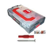 TOX L-BOXX Mini Allround Tri + S assortimento di tasselli, 280 pezzi con tassello universale Tri + viti corrispondenti con azionamento TX, il fissaggio in quasi materiali da costruzione, 094901201