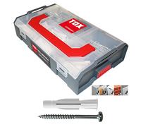 TOX L-BOXX Mini - Electro Trika + S, scatola per tasselli, suddivisibile in un massimo di sei scomparti, set di viti per il fissaggio in quasi tutti i materiali da costruzione, 232 pezzi, 094901301